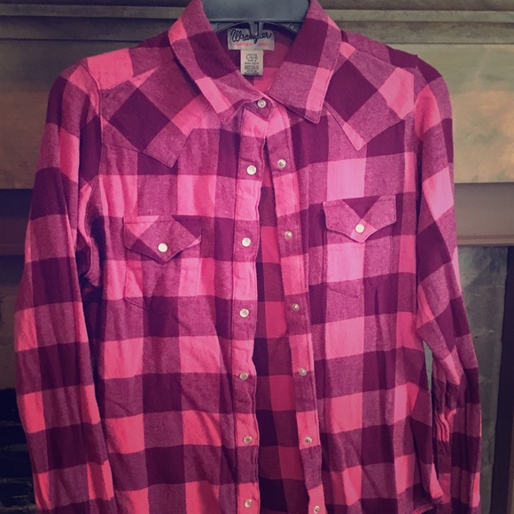 Wrangler-Rancher Button Down Plaid Shirt - Picture 1 of 4